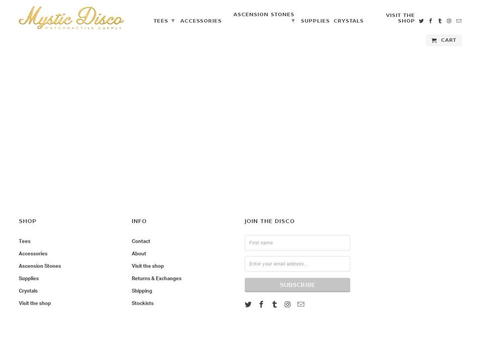 mysticdisco.com — Shopify storefront screenshot