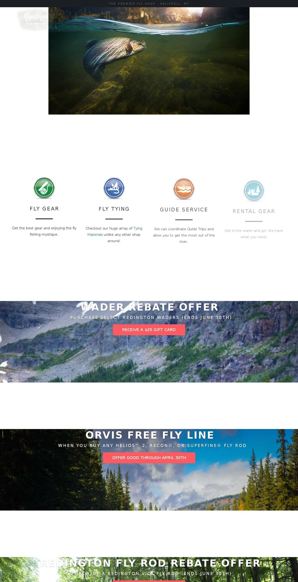 mysticflyshop.com shopify website screenshot