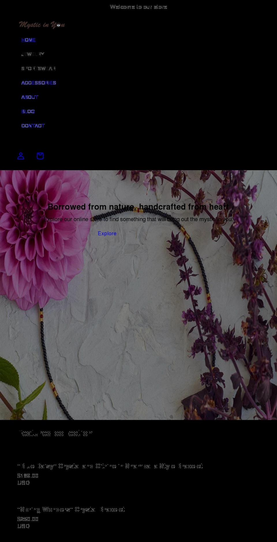 mysticinyou.com shopify website screenshot