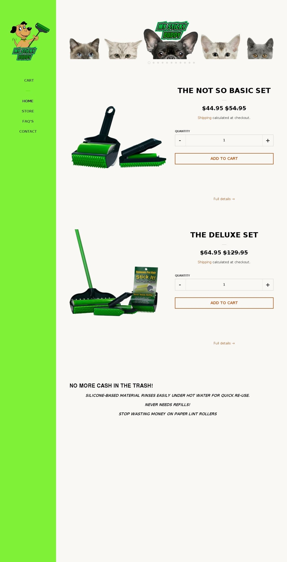 mystickybuddy.com shopify website screenshot