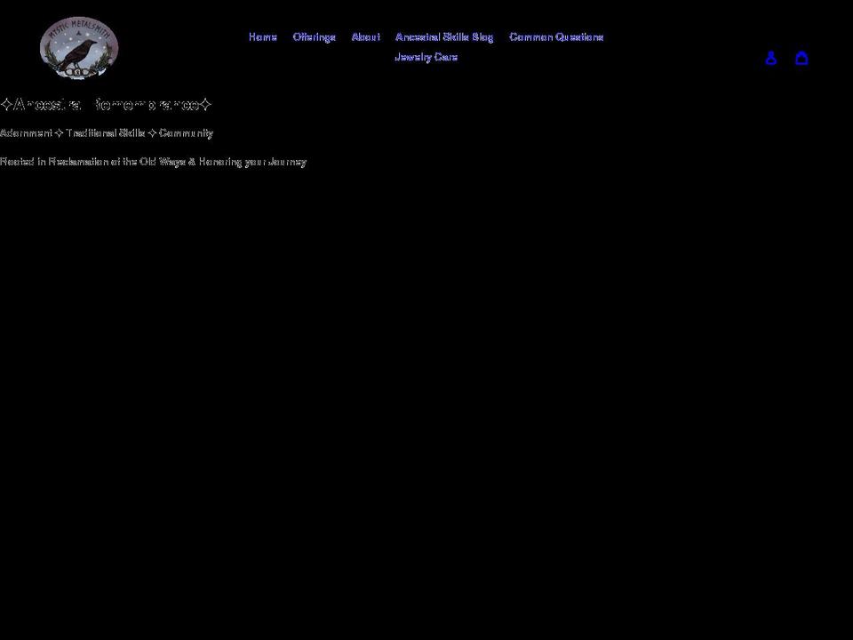 mysticmetalsmith.com shopify website screenshot