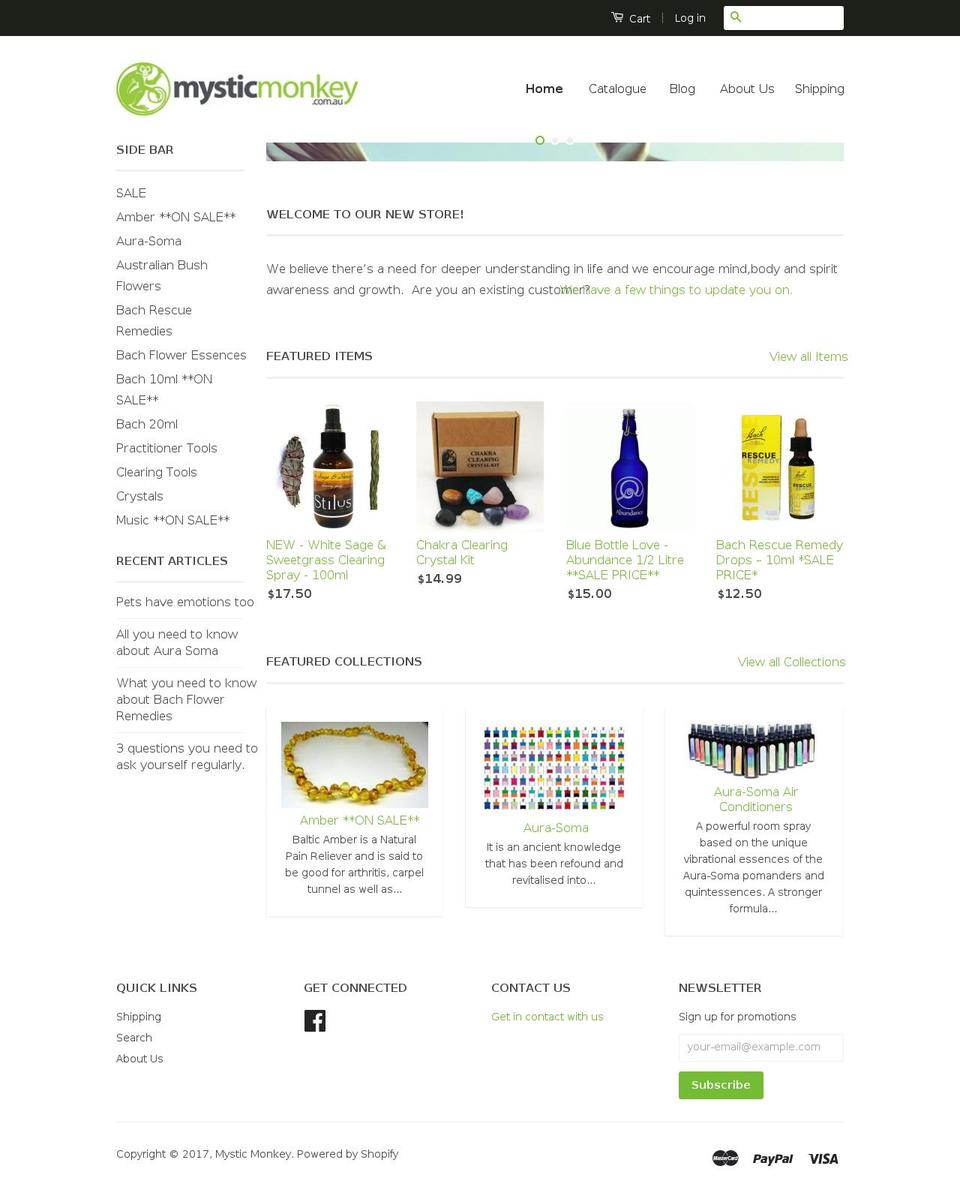 mysticmonkey.com shopify website screenshot