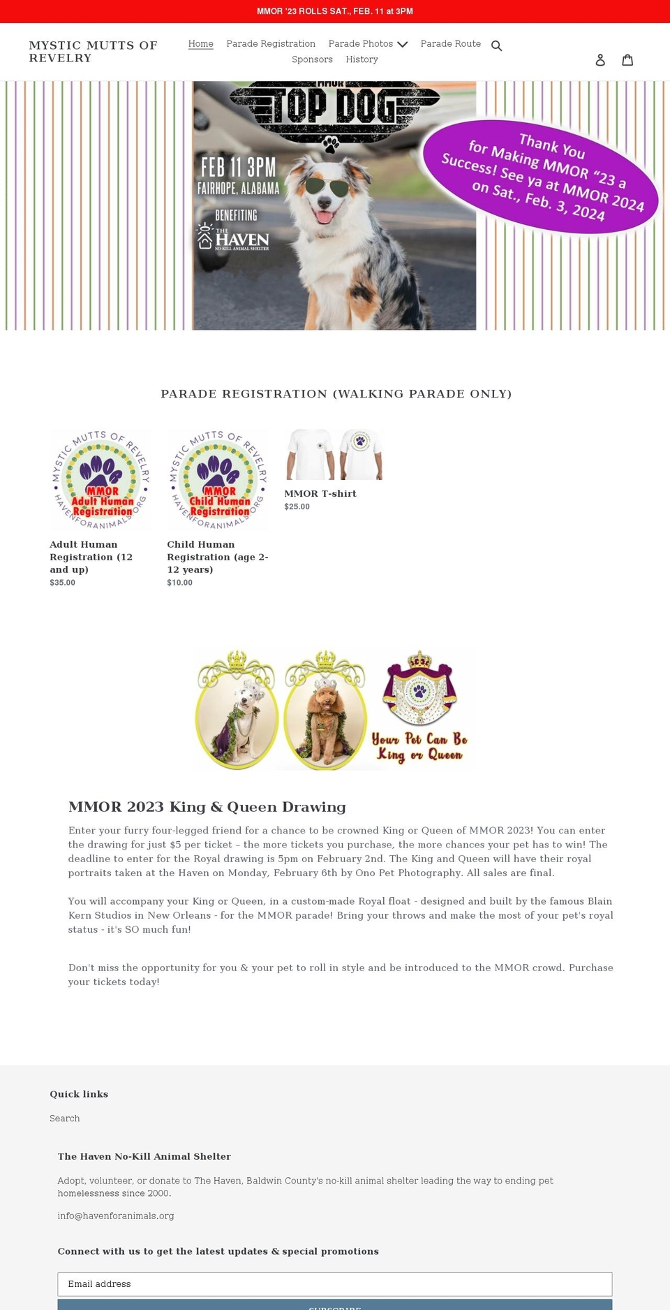 mysticmutts.org shopify website screenshot