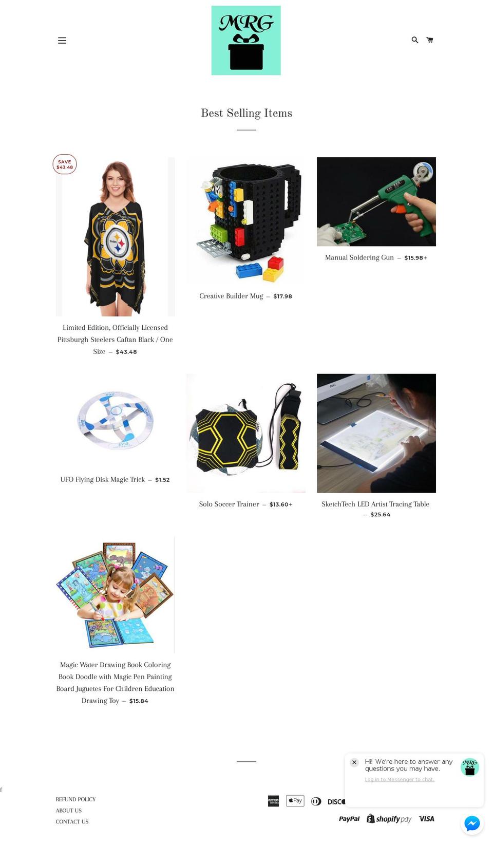 mysticrainbowgifts.com — Shopify storefront screenshot
