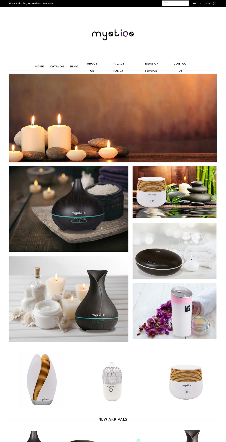mystiqs.com — Shopify storefront screenshot
