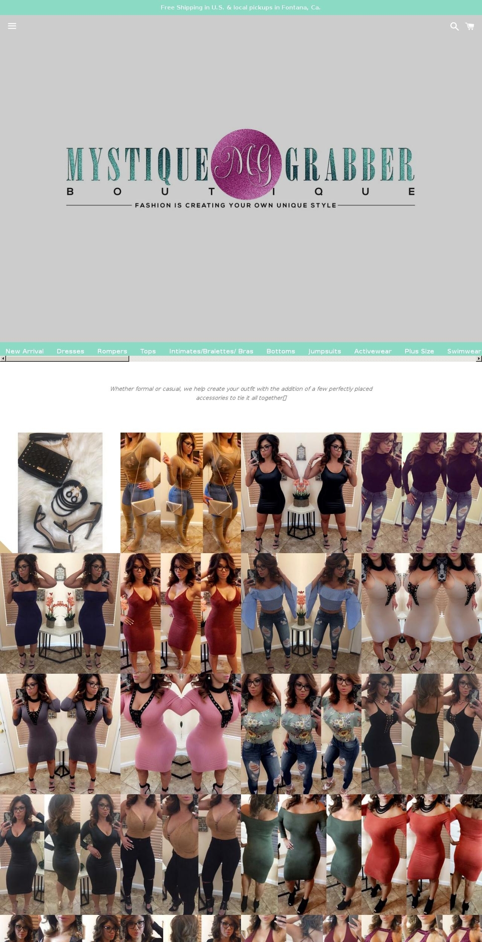 mystiquegrabber.com shopify website screenshot