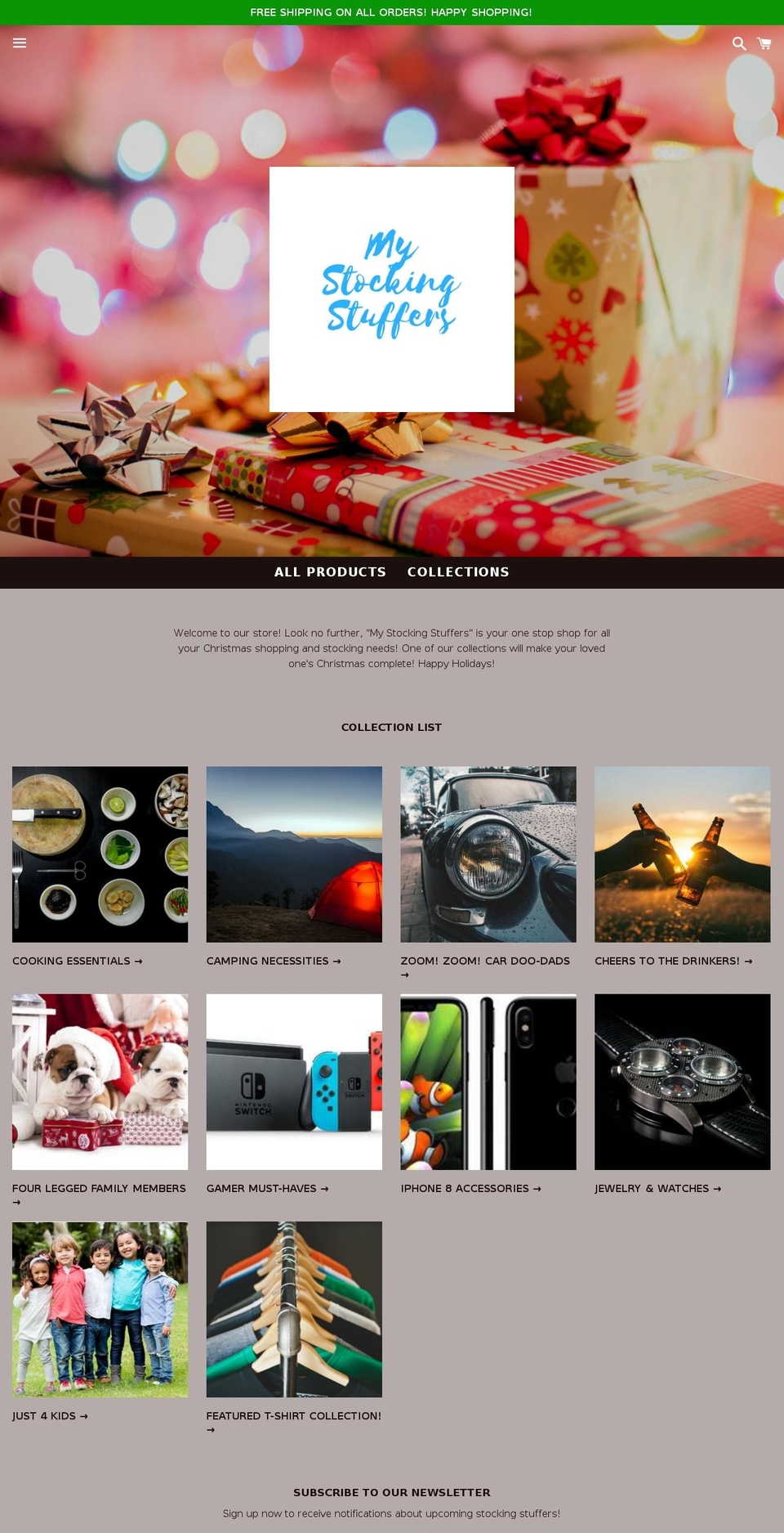 mystockingstuffers.com shopify website screenshot