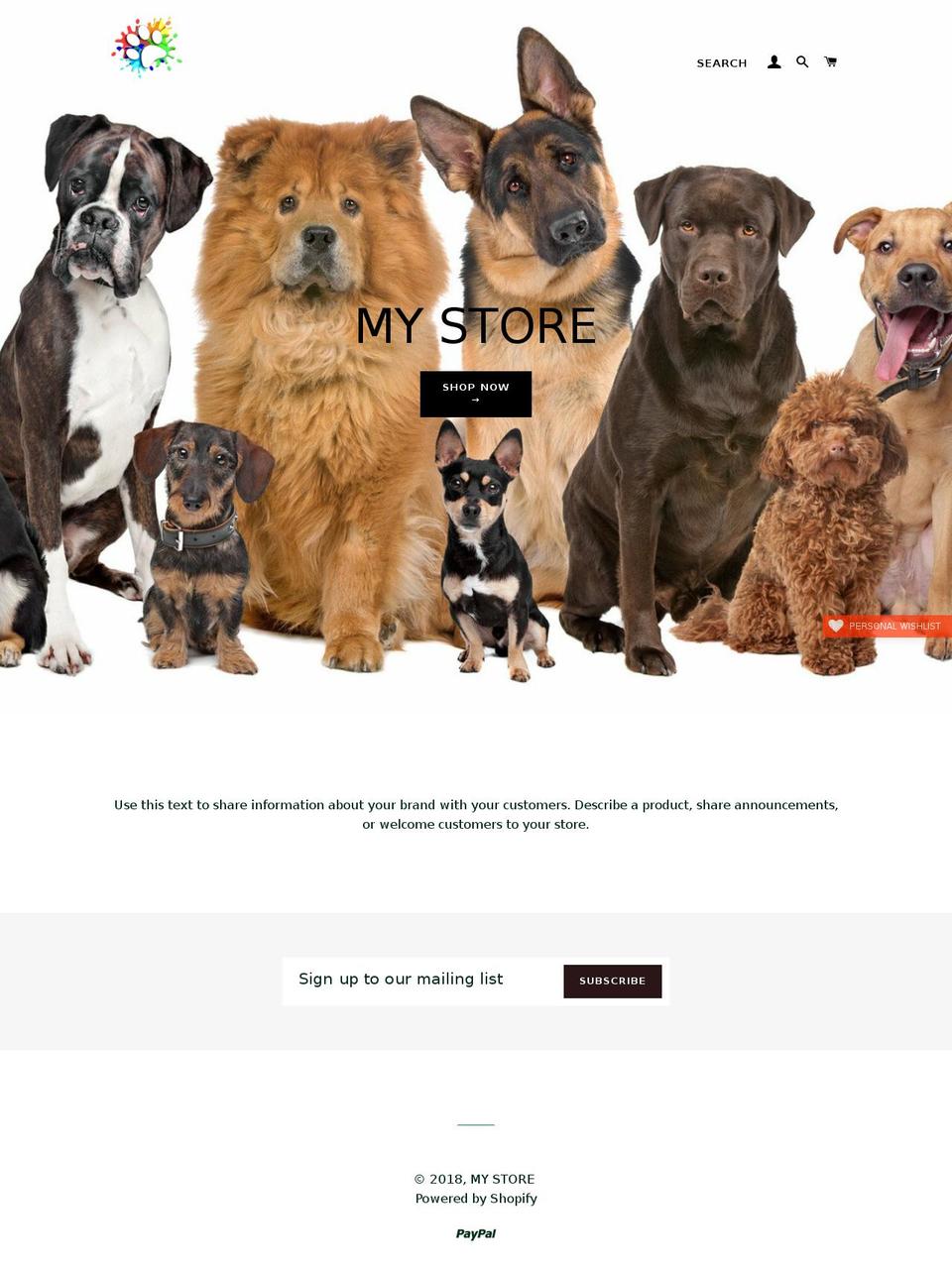 mystore.dog shopify website screenshot