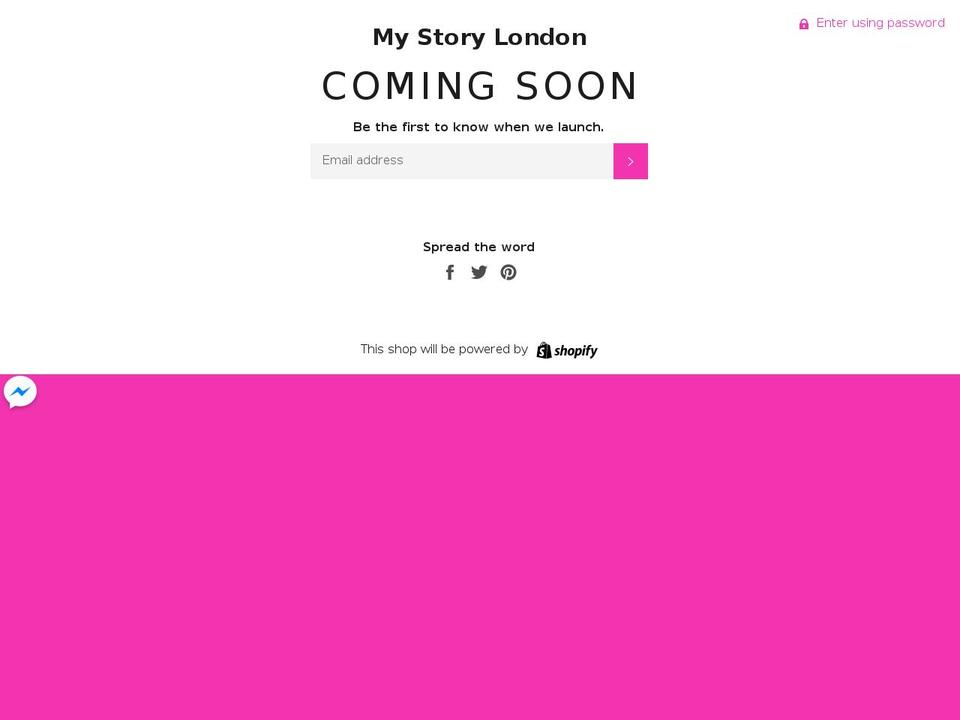 mystorylondon.com — Shopify storefront screenshot