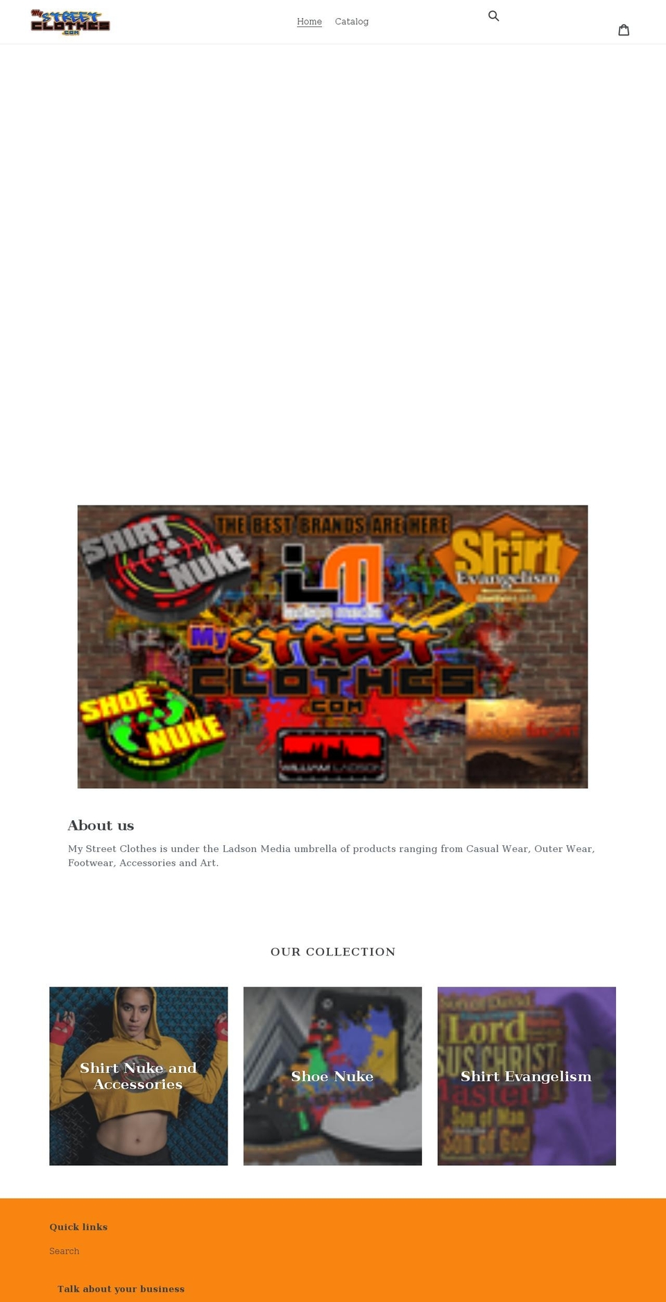 mystreetclothes.com shopify website screenshot
