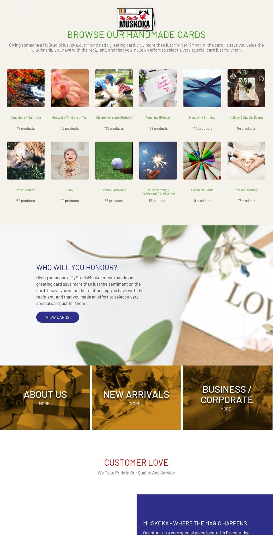 mystudiomuskoka.com shopify website screenshot