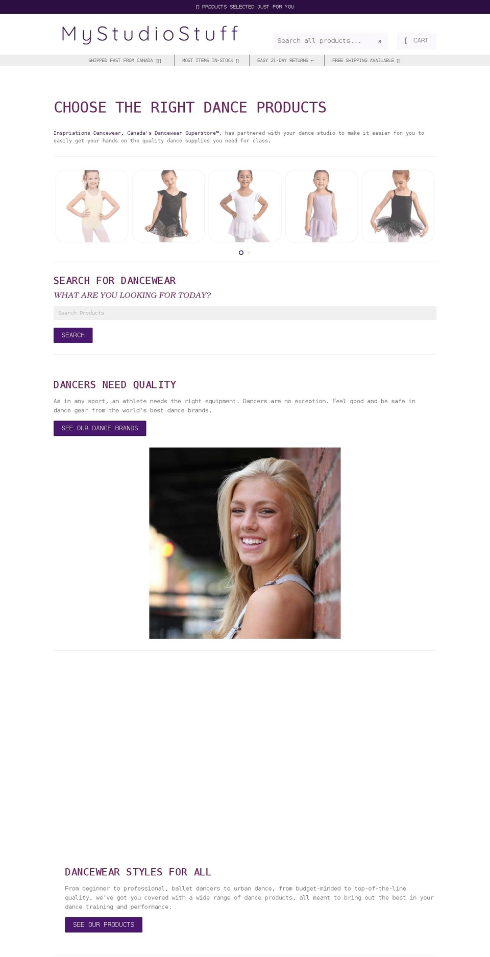 mystudiostuff.com shopify website screenshot