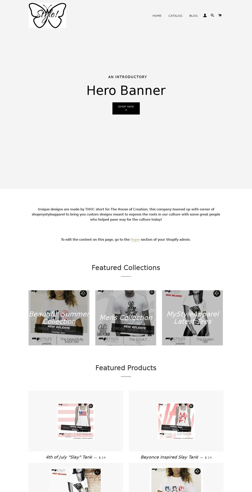 mystyleapparel.net shopify website screenshot