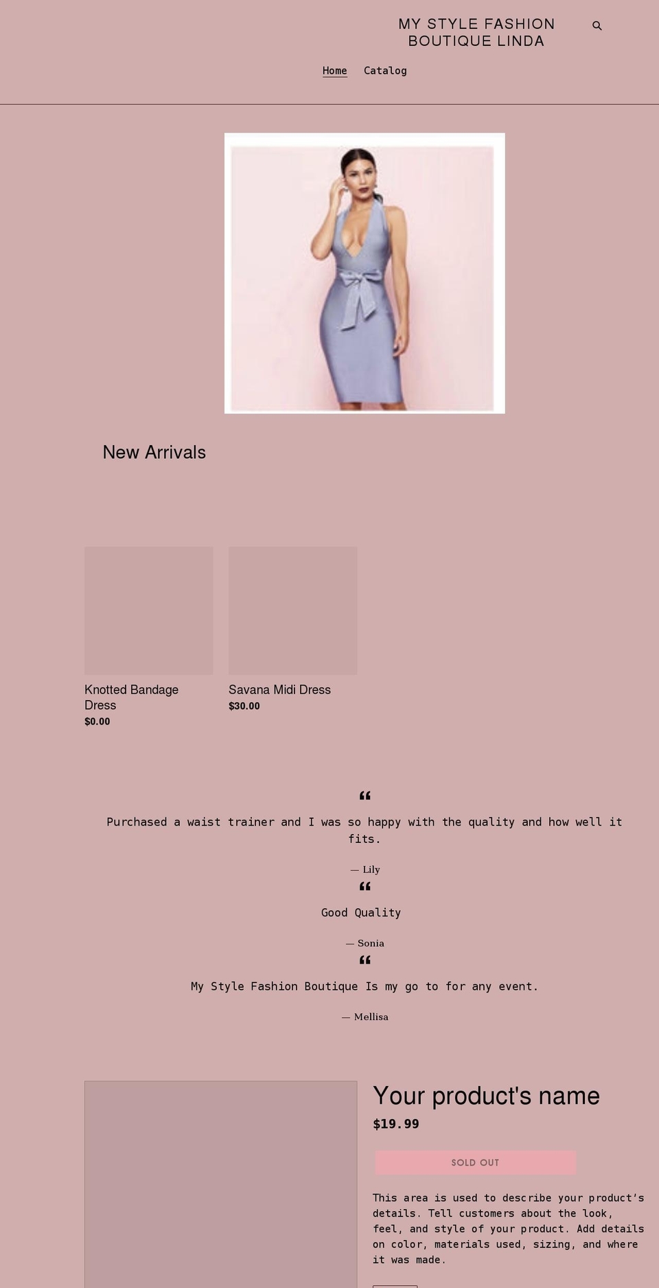 mystylefashionboutiquebylr.com shopify website screenshot