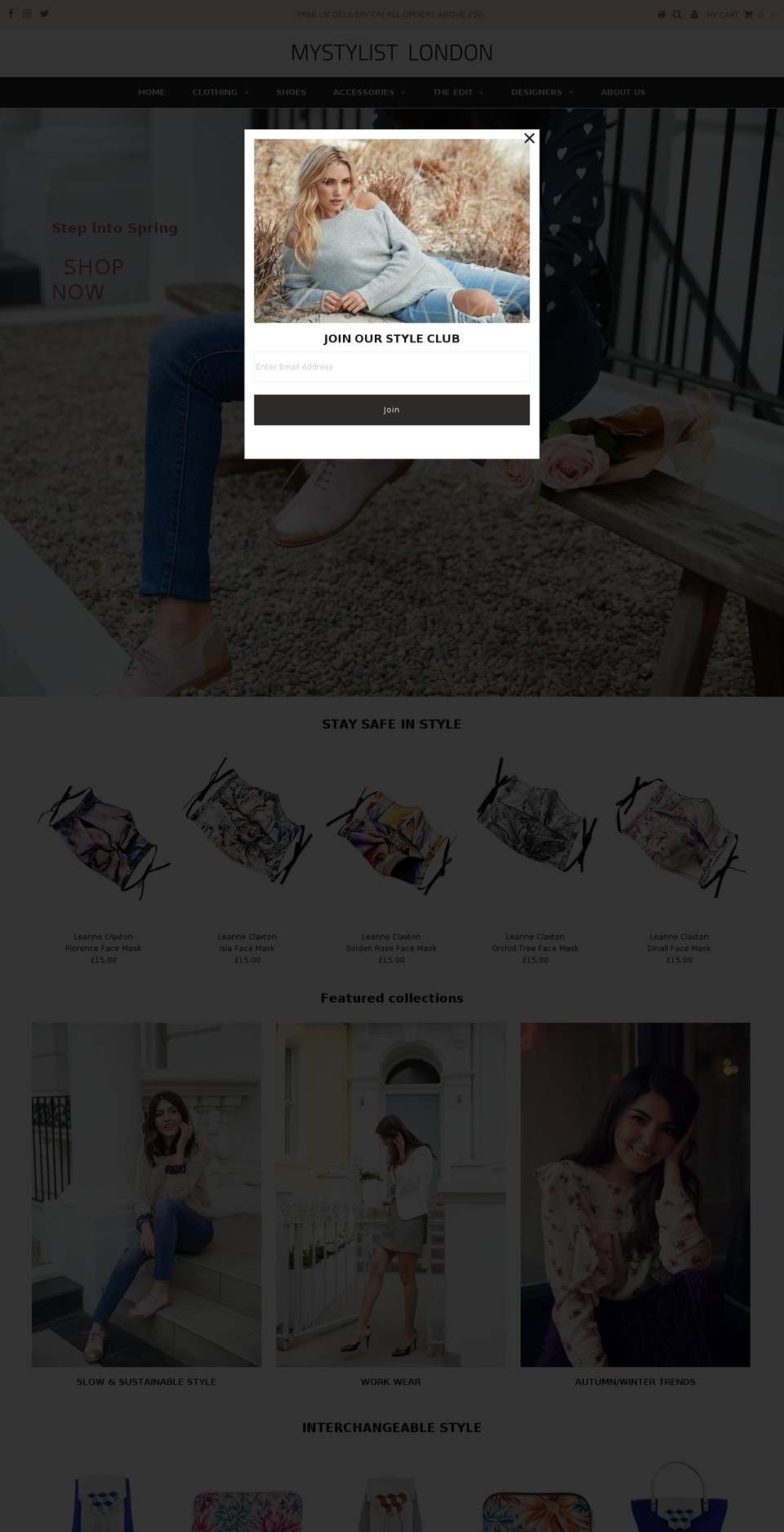 mystylistlondon.co.uk shopify website screenshot