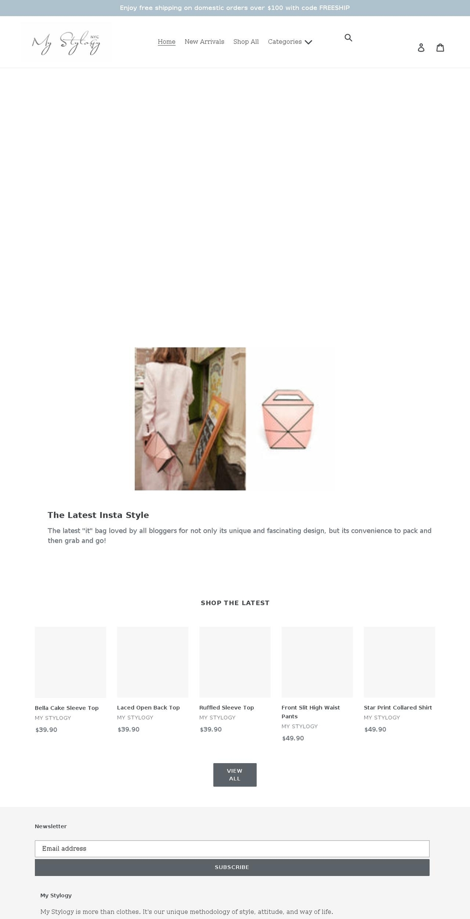 mystylogy.com shopify website screenshot