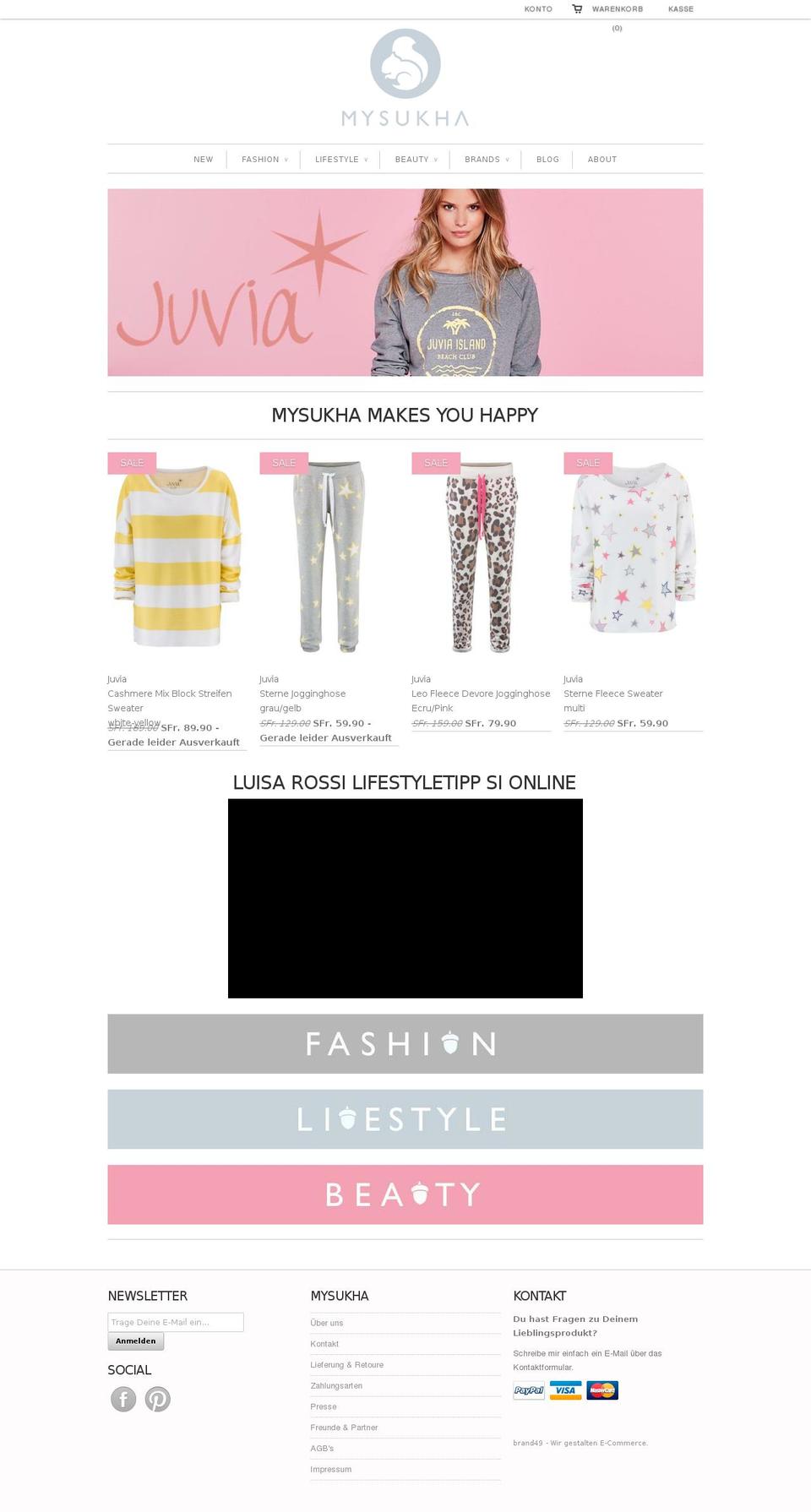 mysukha.com — Shopify storefront screenshot