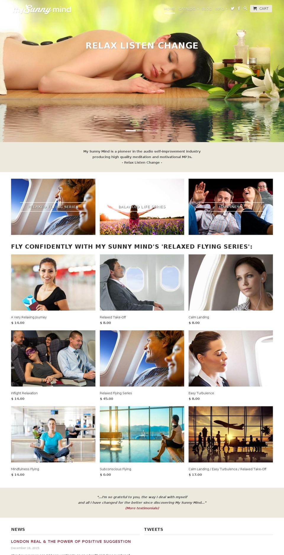 mysunnymind.com shopify website screenshot