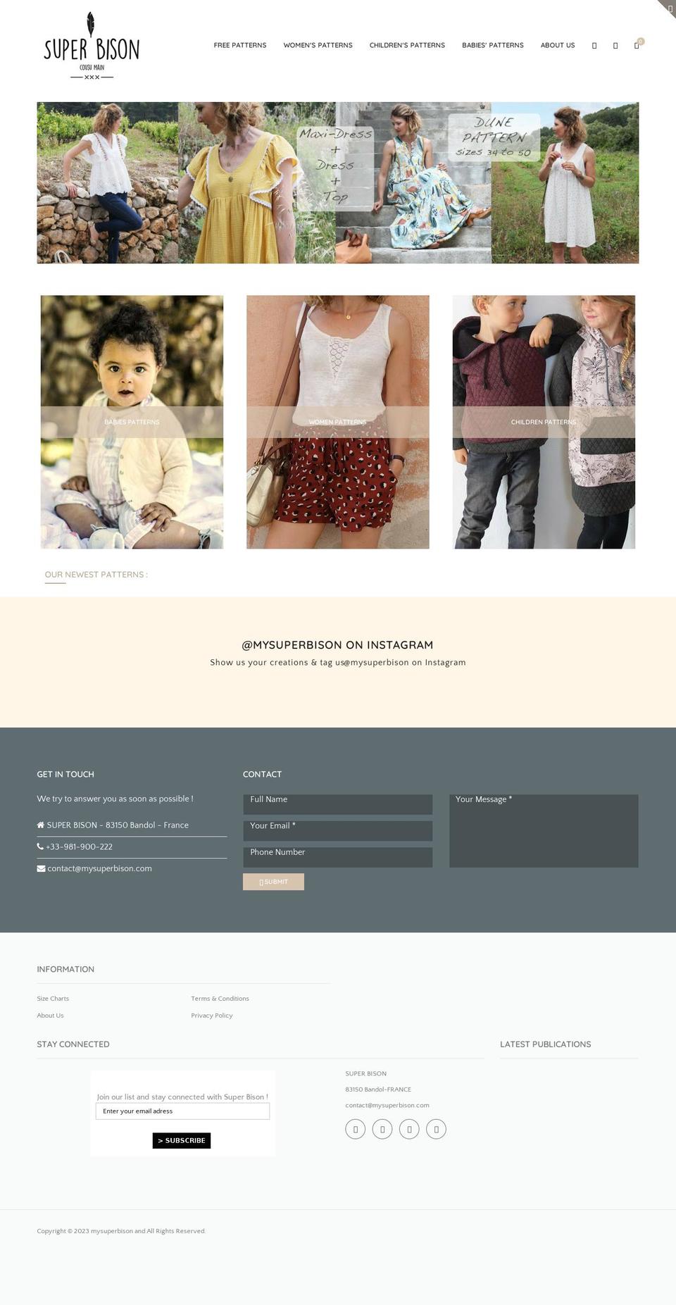 mysuperbison.com shopify website screenshot