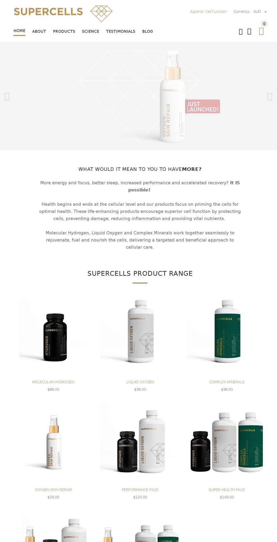mysupercells.com — Shopify storefront screenshot