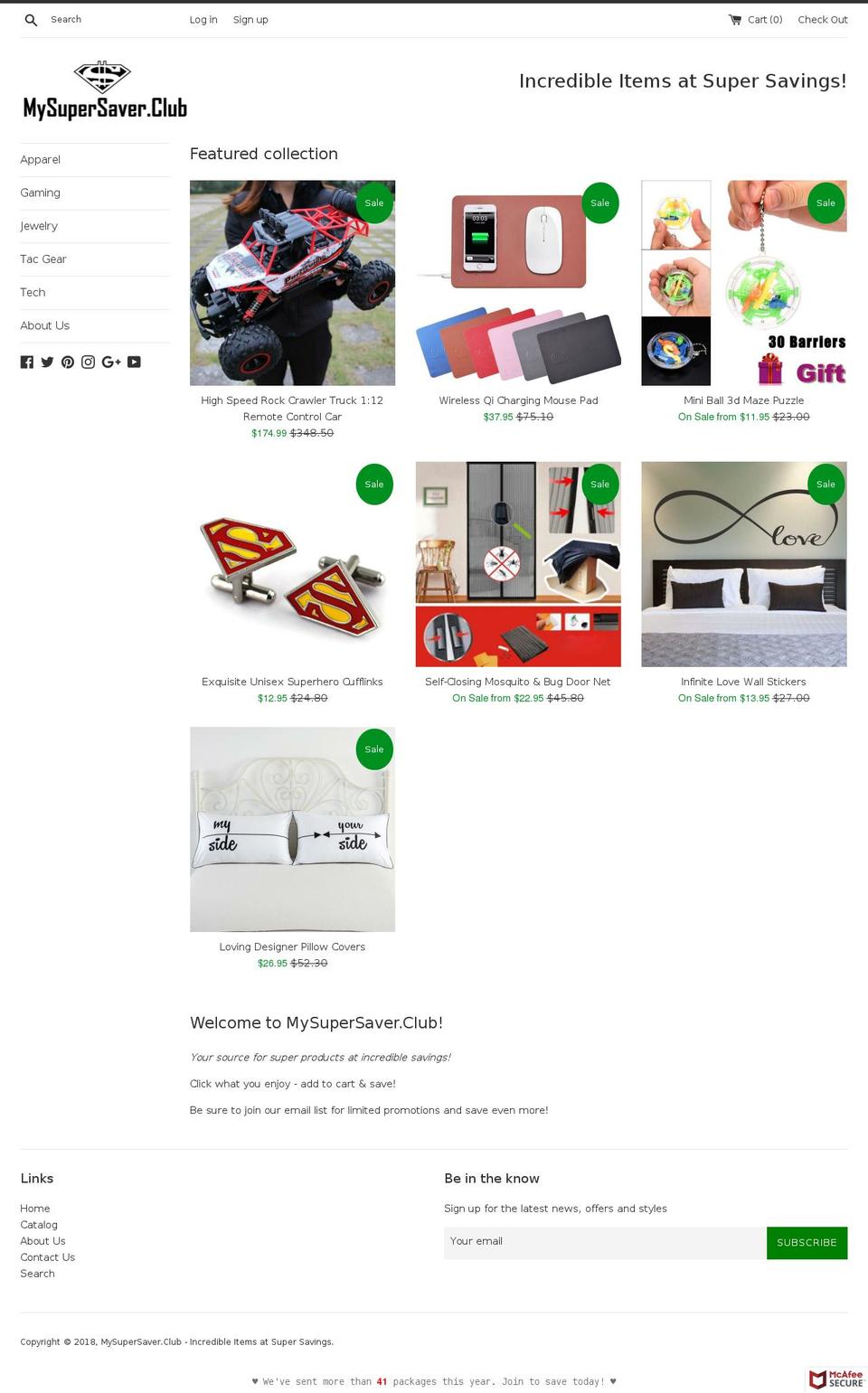 mysupersaver.club shopify website screenshot