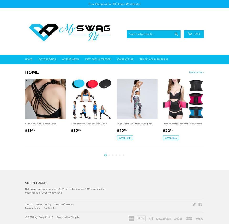 myswagfit.com — Shopify storefront screenshot