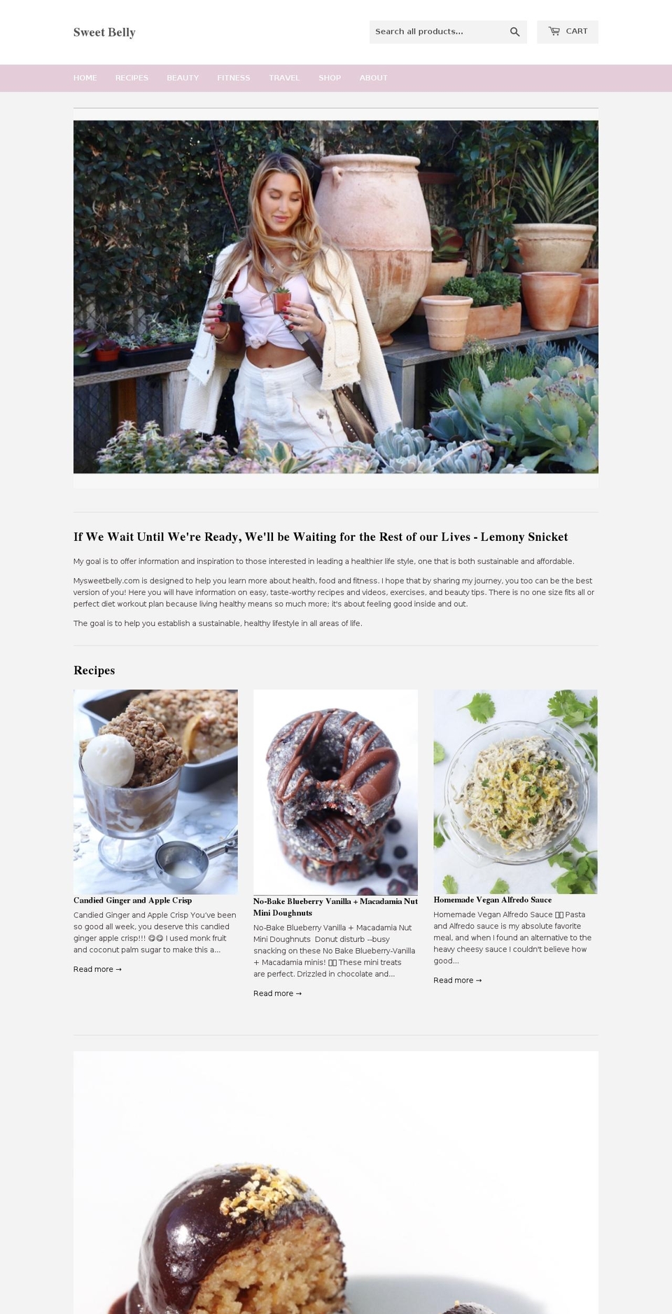 mysweetbelly.com shopify website screenshot