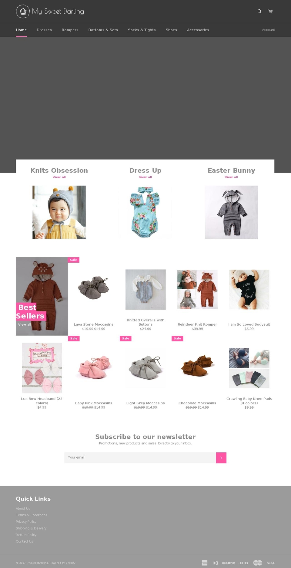 mysweetdarling.com shopify website screenshot