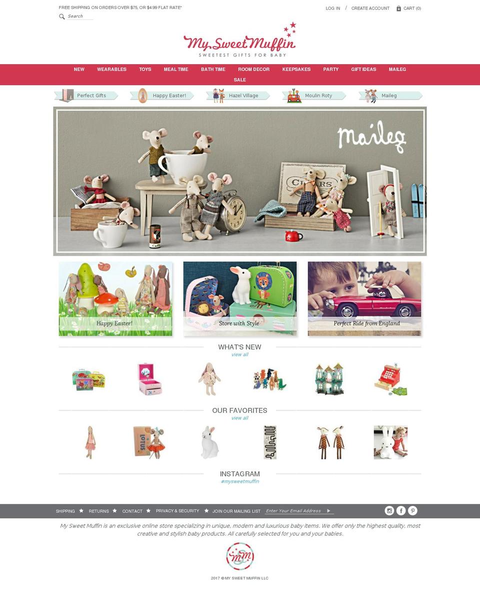 Canopy Shopify theme site example mysweetmuffin.com