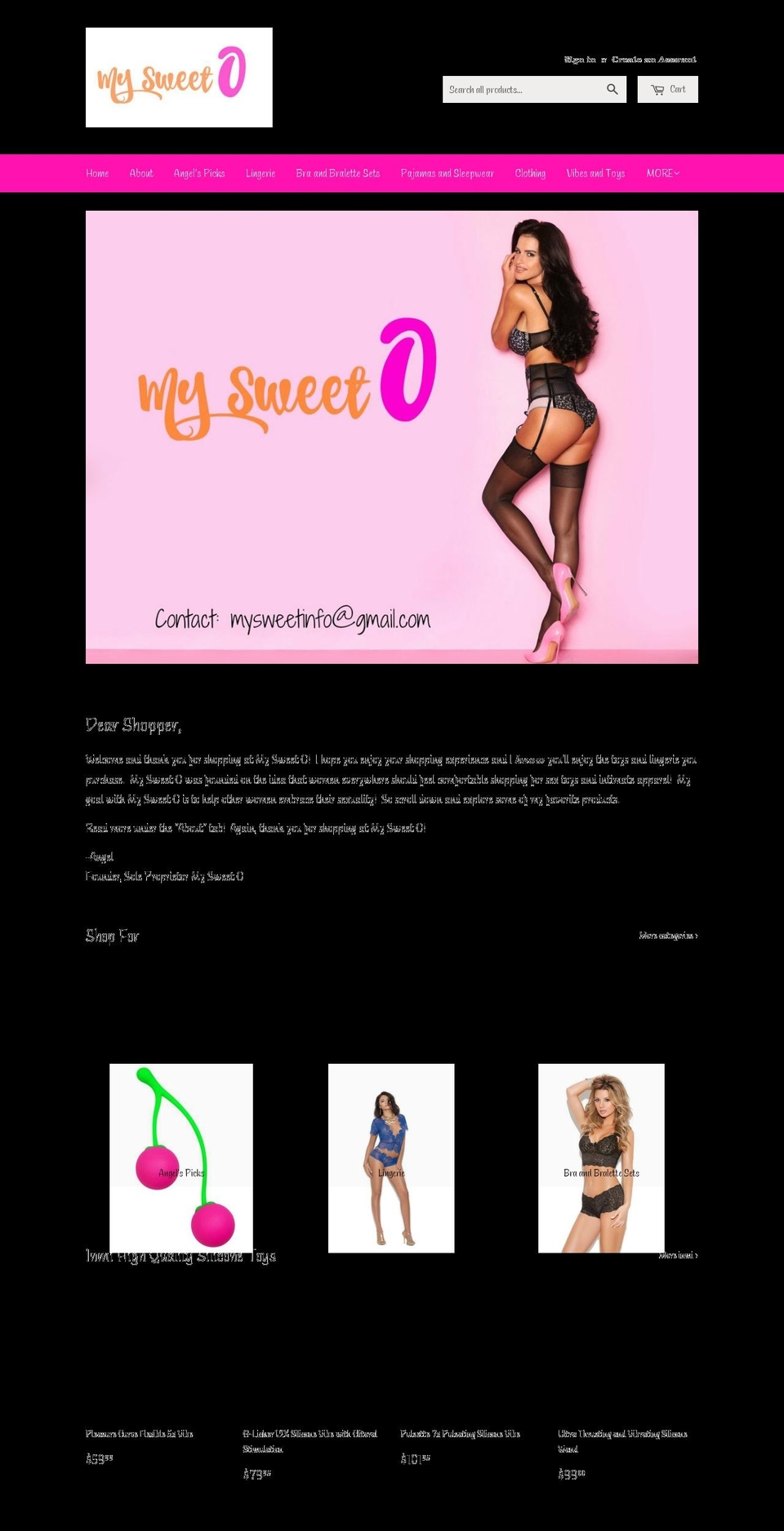 mysweeto.com — Shopify storefront screenshot