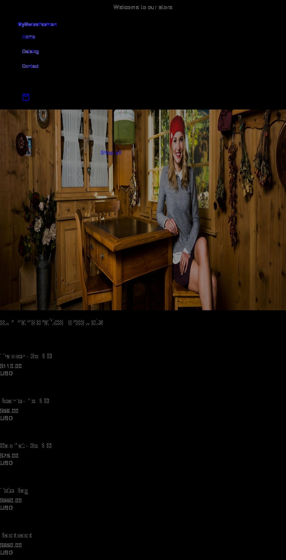 myswissfashion.com shopify website screenshot