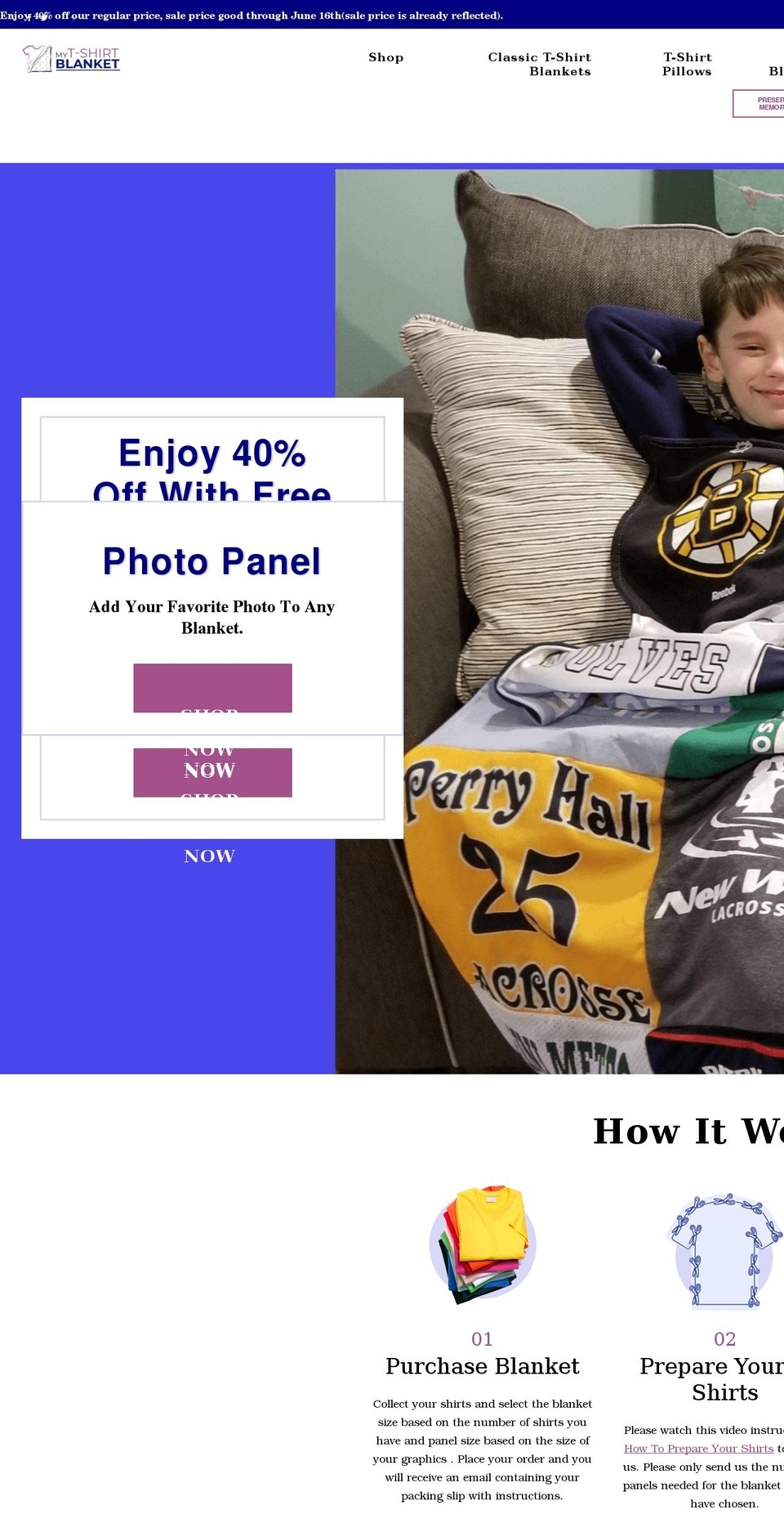 myt-shirtblanket.com shopify website screenshot