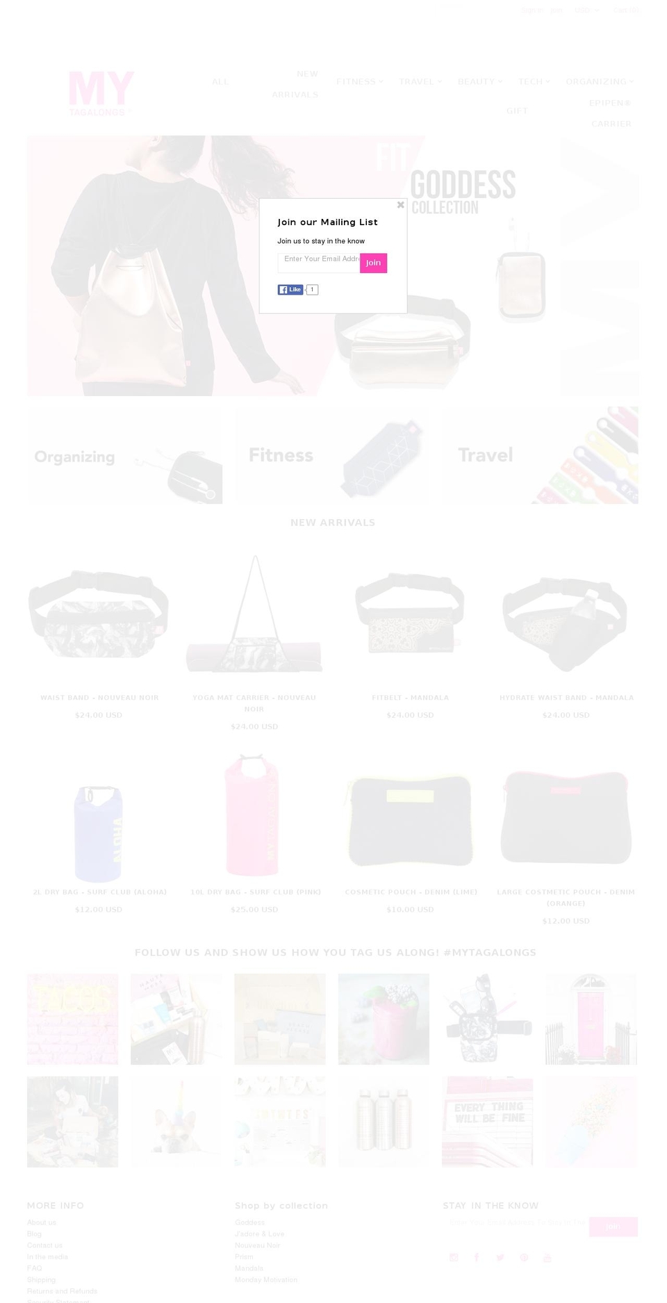 mytagalongs.com shopify website screenshot