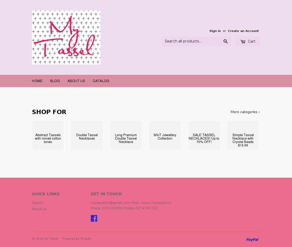 mytassel.boutique shopify website screenshot