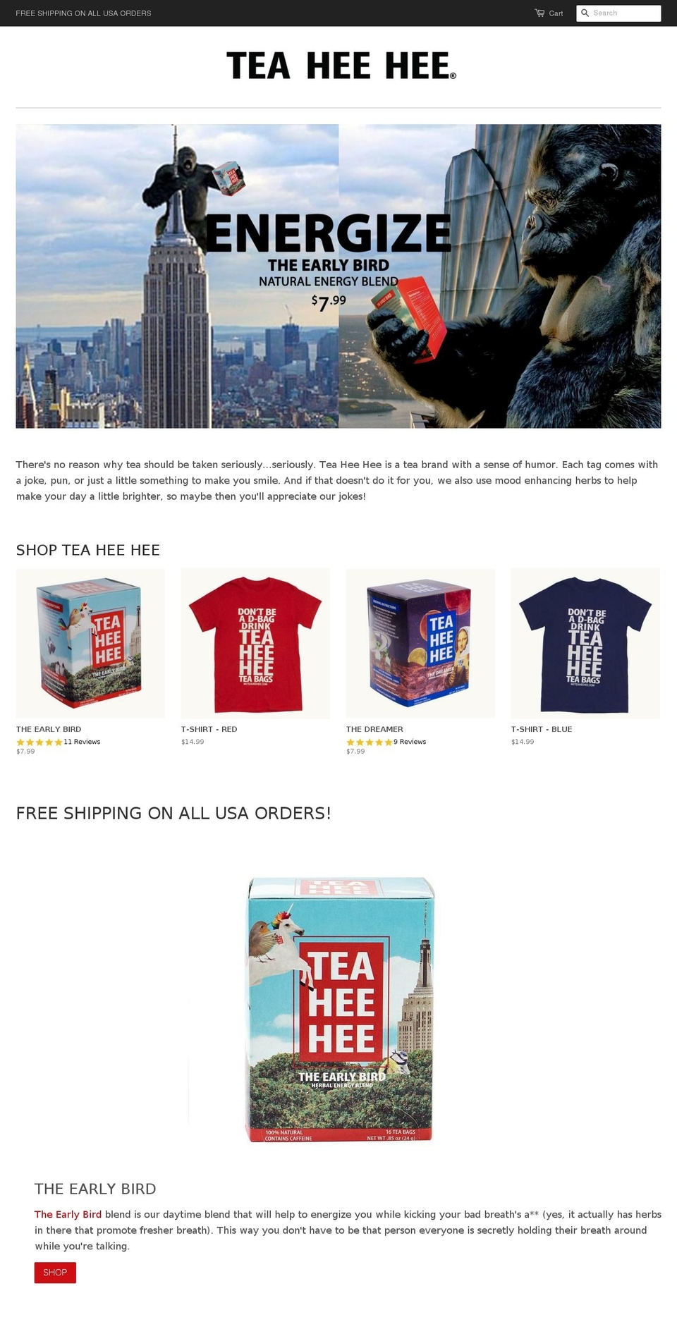 myteaheehee.com shopify website screenshot