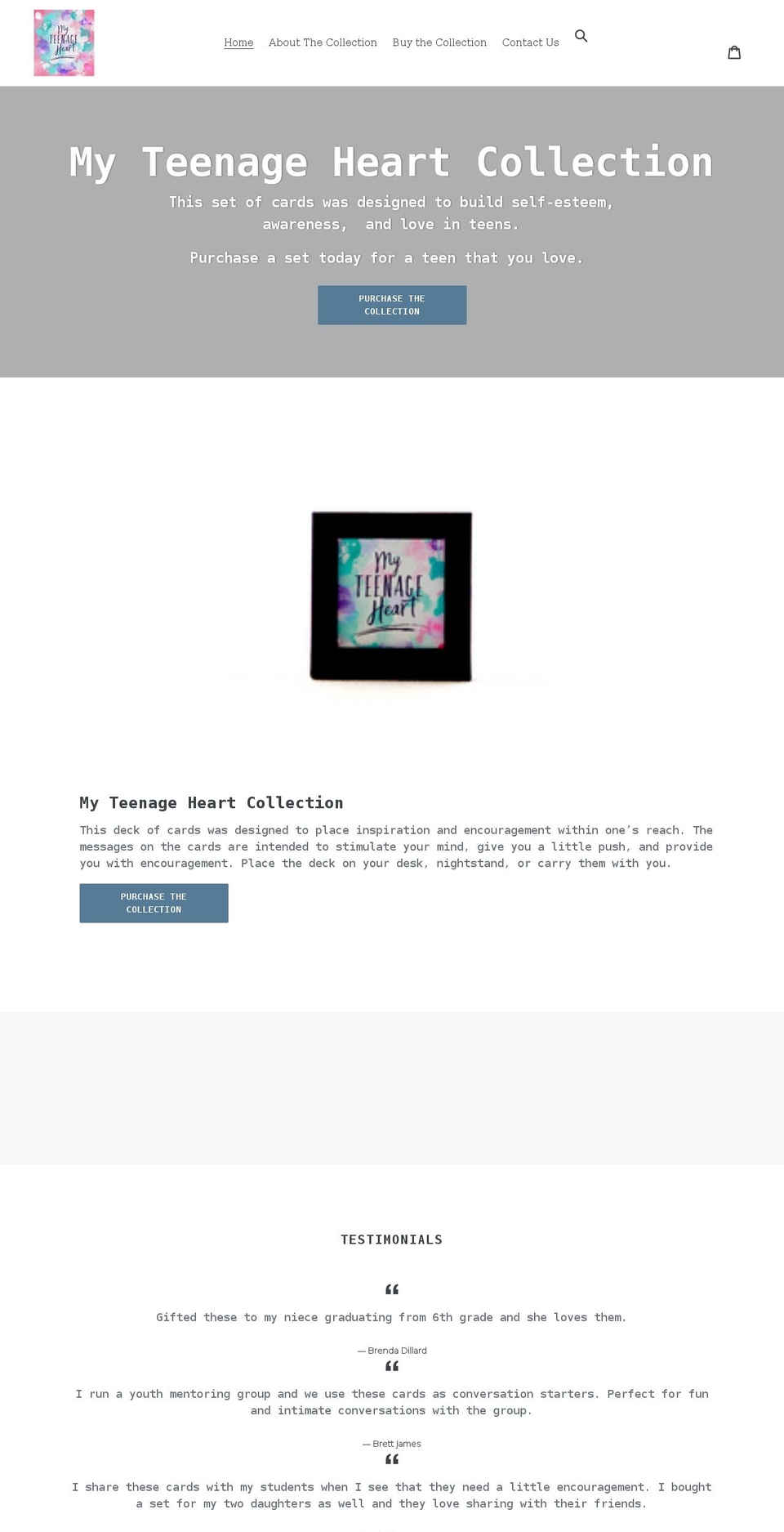 myteenageheart.com shopify website screenshot
