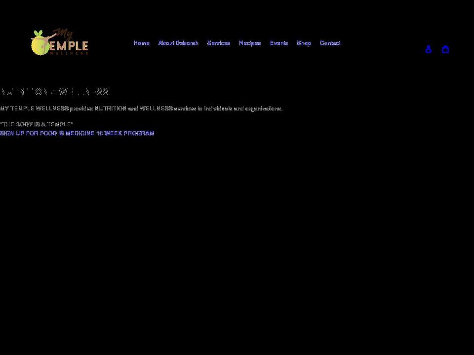 mytemplewellness.com shopify website screenshot