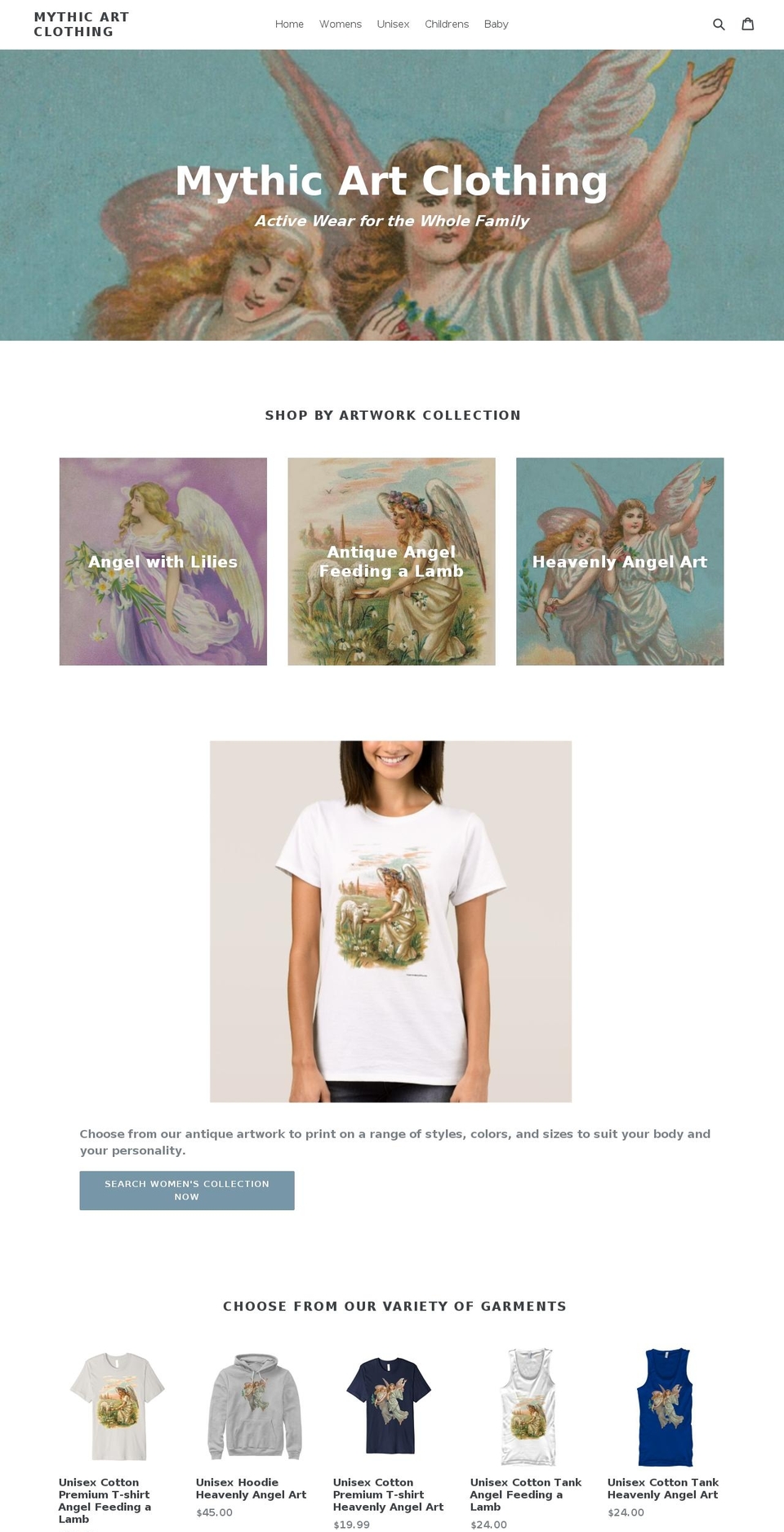 Kibo code v Shopify theme site example mythicartclothing.com