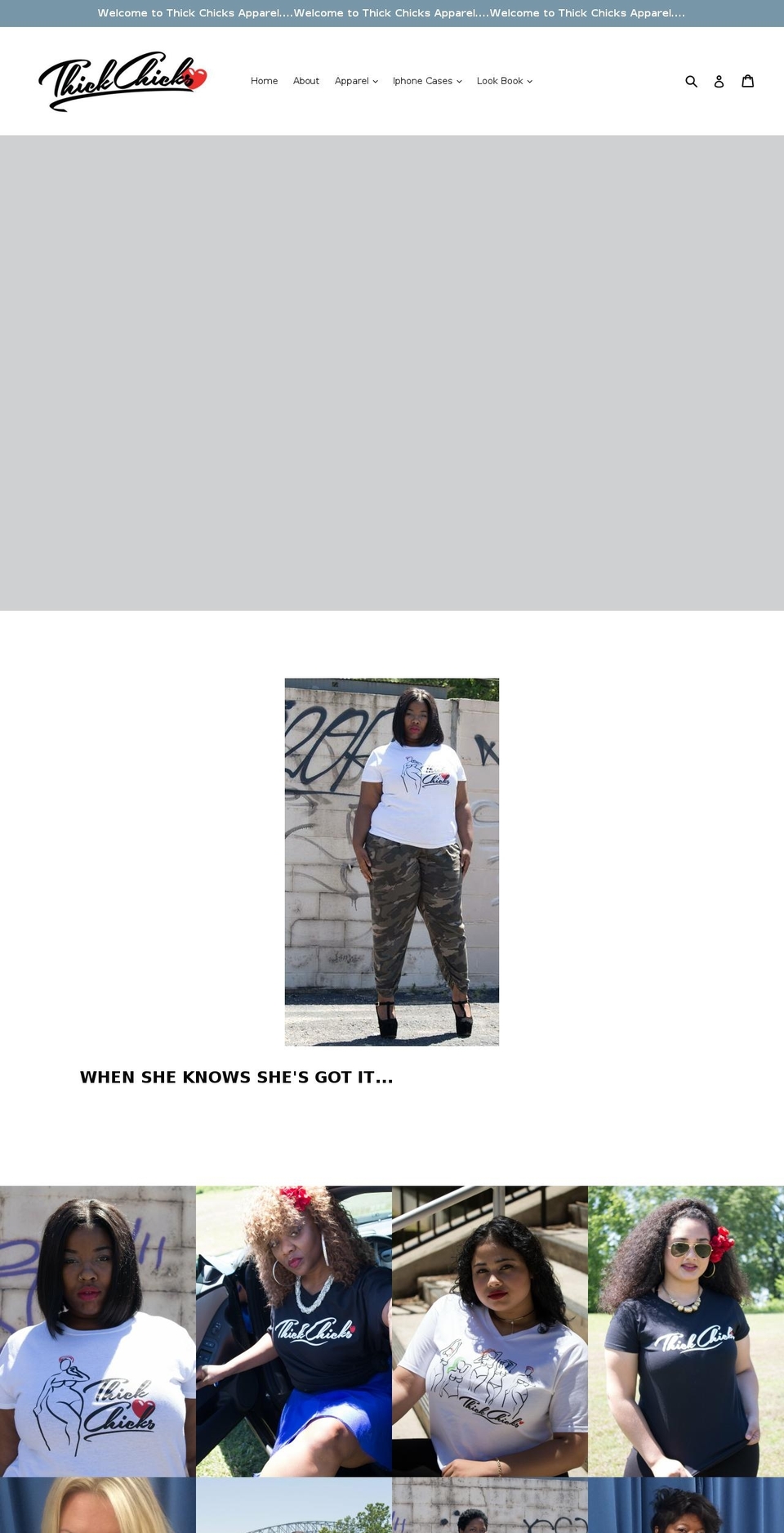 mythickchicks.com — Shopify storefront screenshot