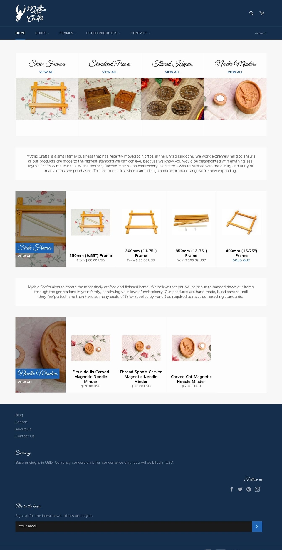 With Coin Installed Shopify theme site example mythicrafts.com