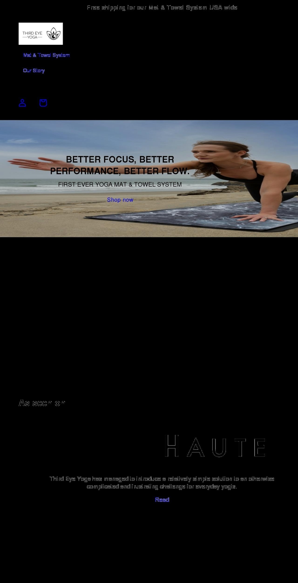 mythirdeyeyoga.com shopify website screenshot