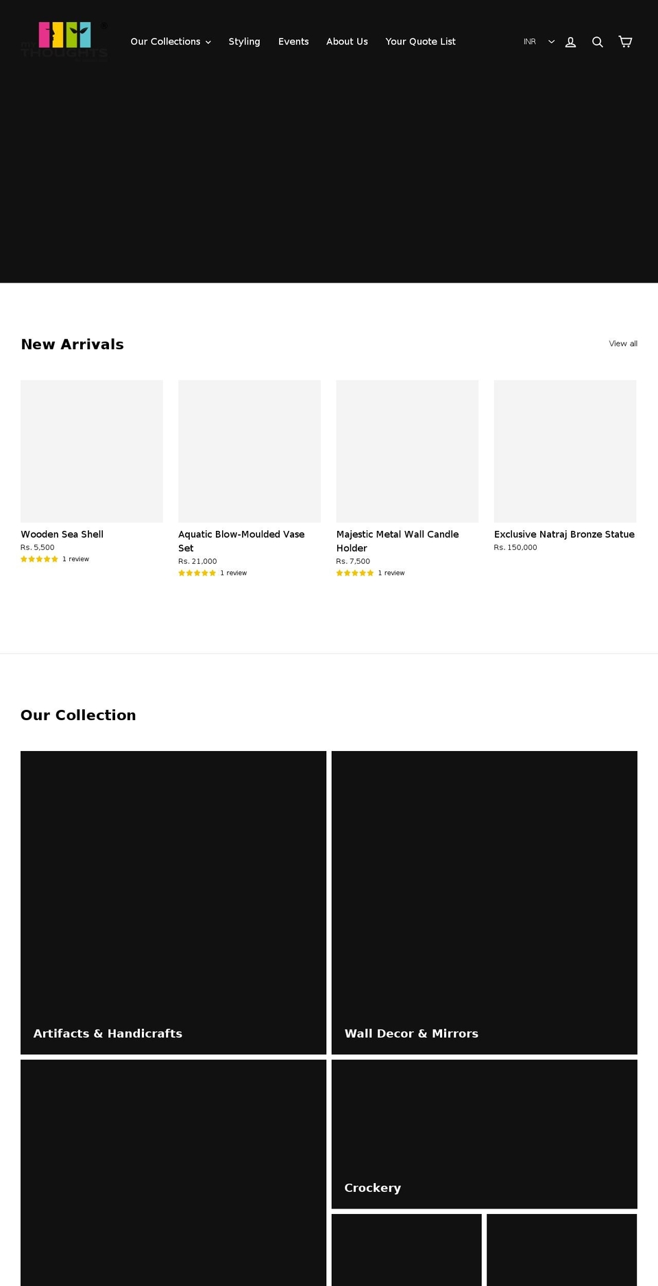 mythoughtstore.com shopify website screenshot