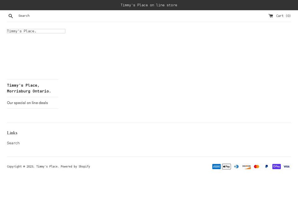 mytimmysplace.com shopify website screenshot