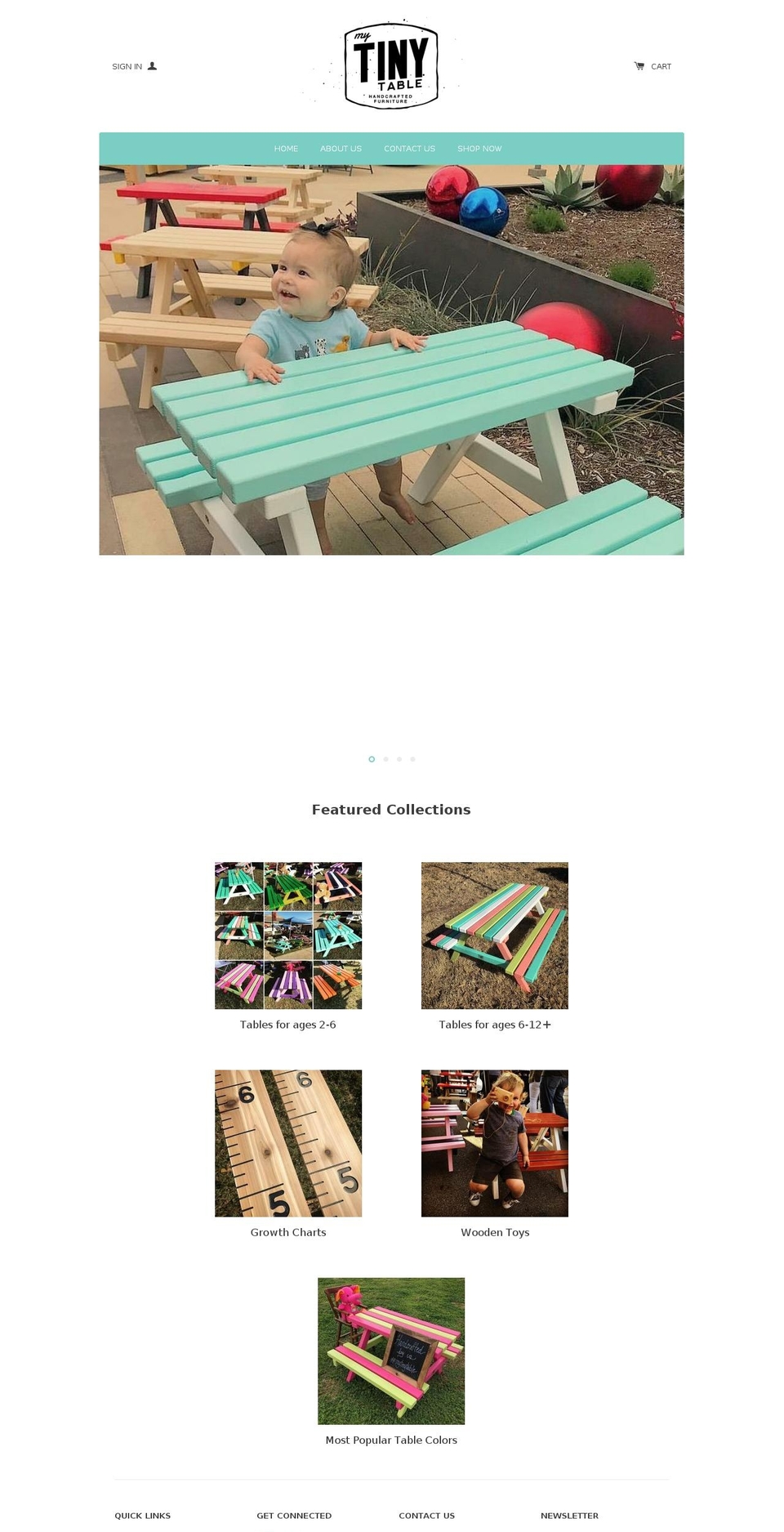 mytinytable.com — Shopify storefront screenshot