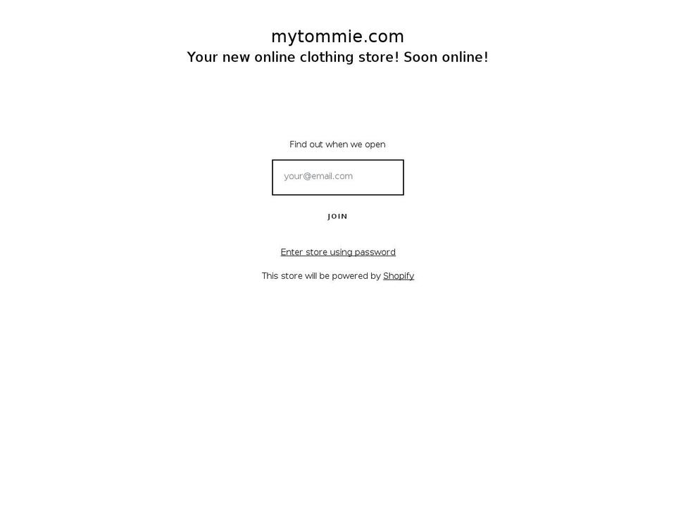 mytommie.com shopify website screenshot