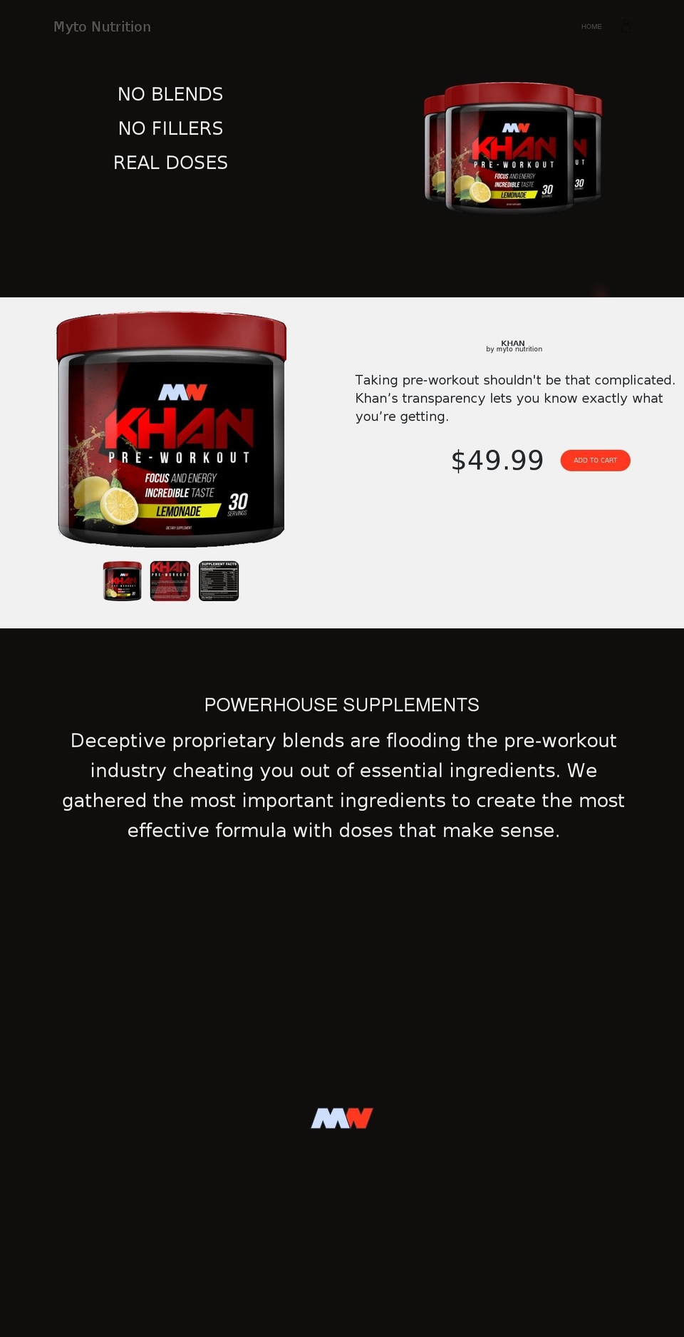 mytonutrition.com — Shopify storefront screenshot