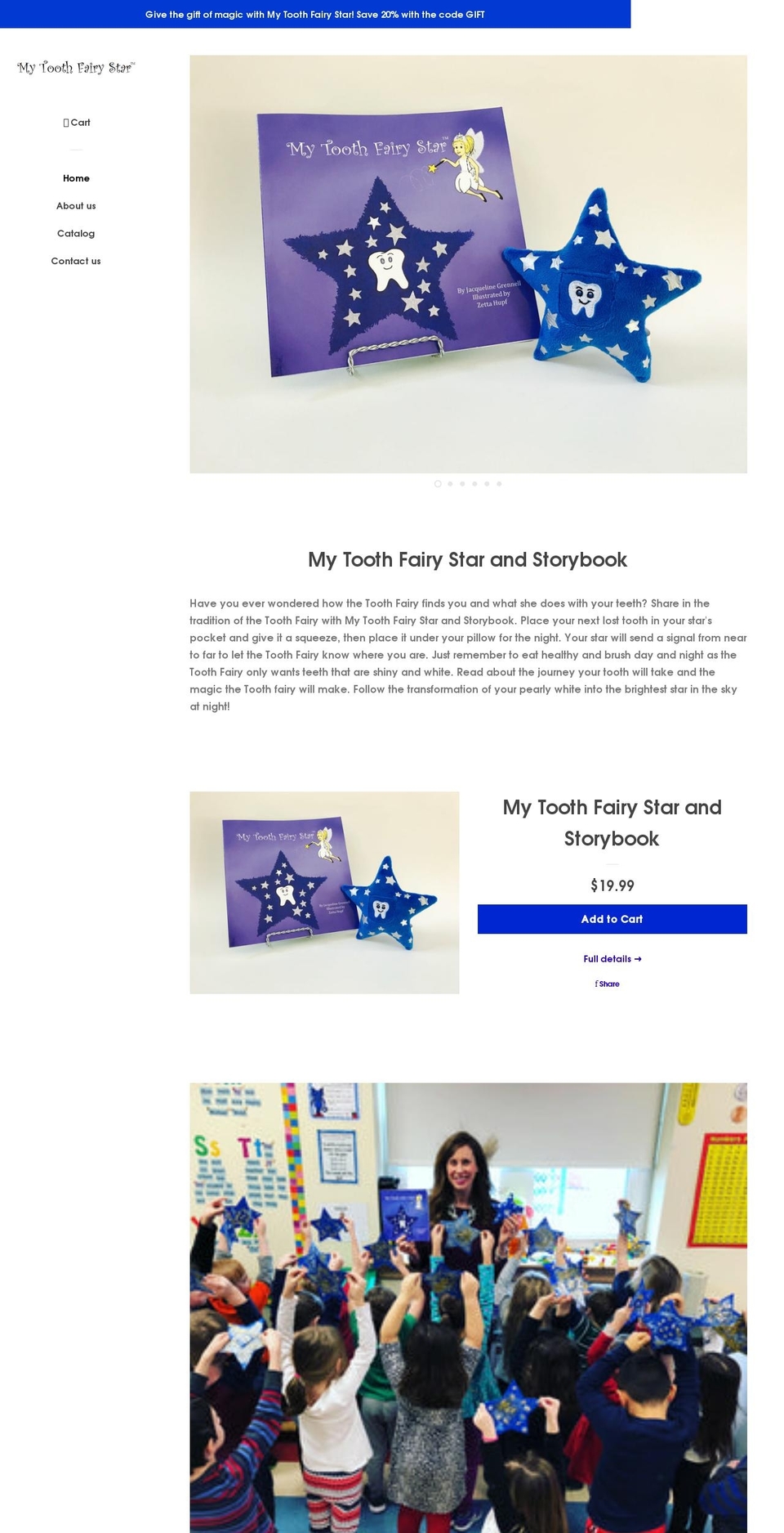 mytoothfairystar.com shopify website screenshot