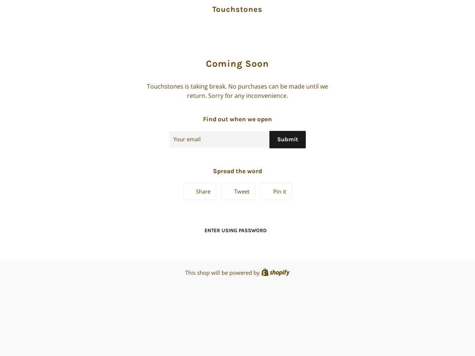 mytouchstones.co.uk shopify website screenshot