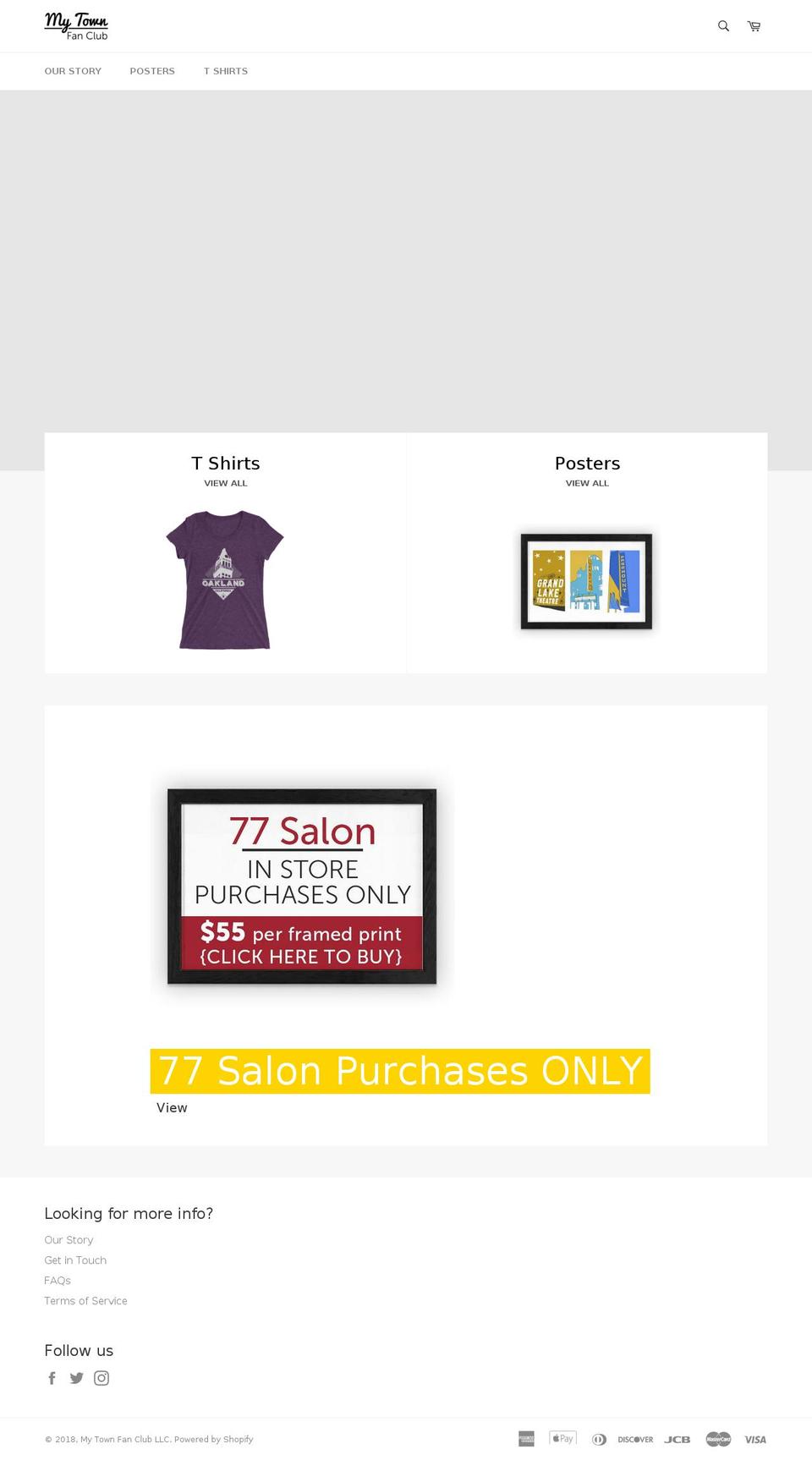 mytownfanclub.com shopify website screenshot