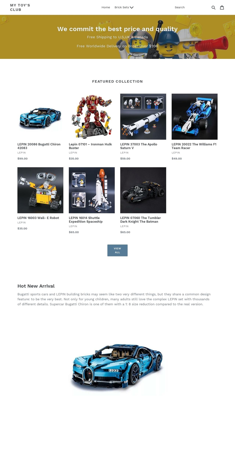 mytoysclub.com — Shopify storefront screenshot